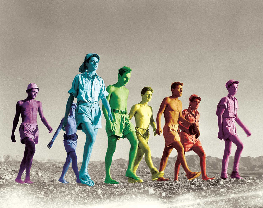 Colorized Men Walking