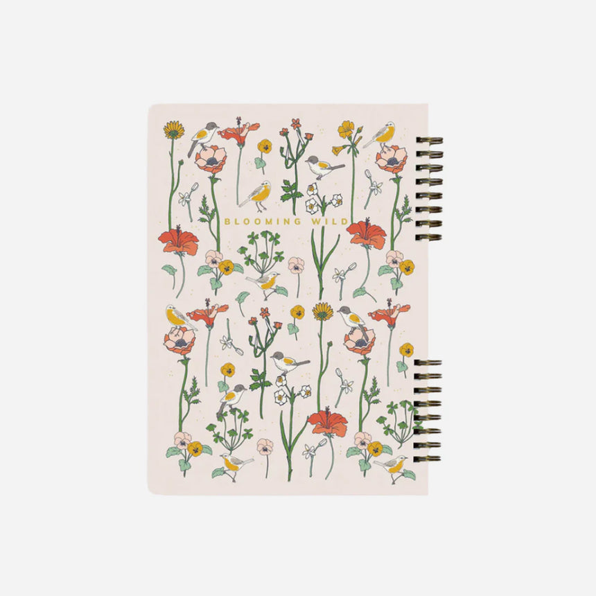 Flora & Fauna, Pink Spiral Notebook