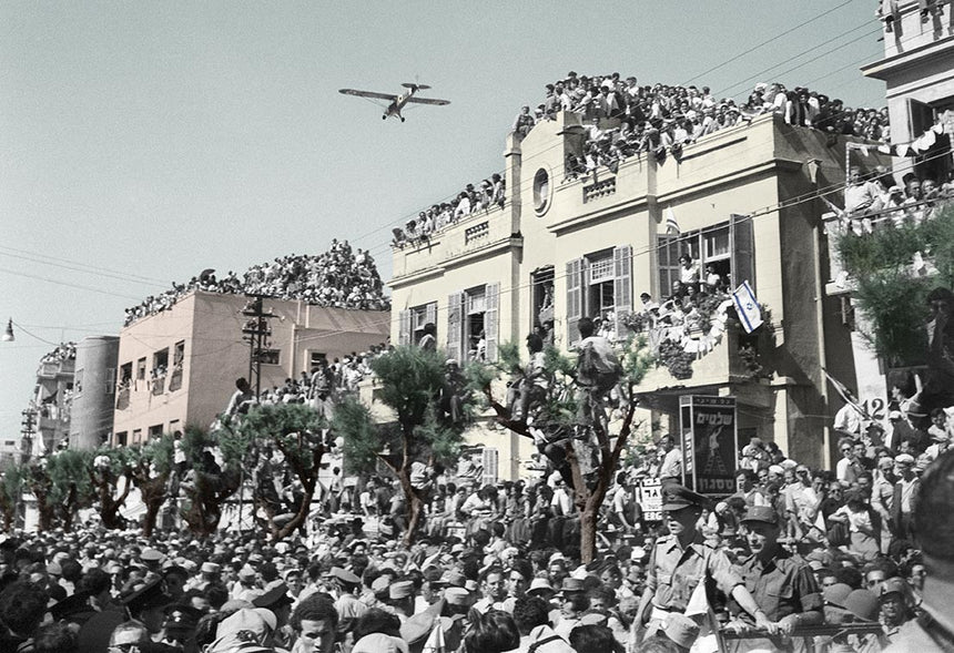 First Independence Day parade - colorized