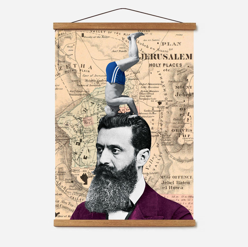 Ben Gurion and Herzl Poster
