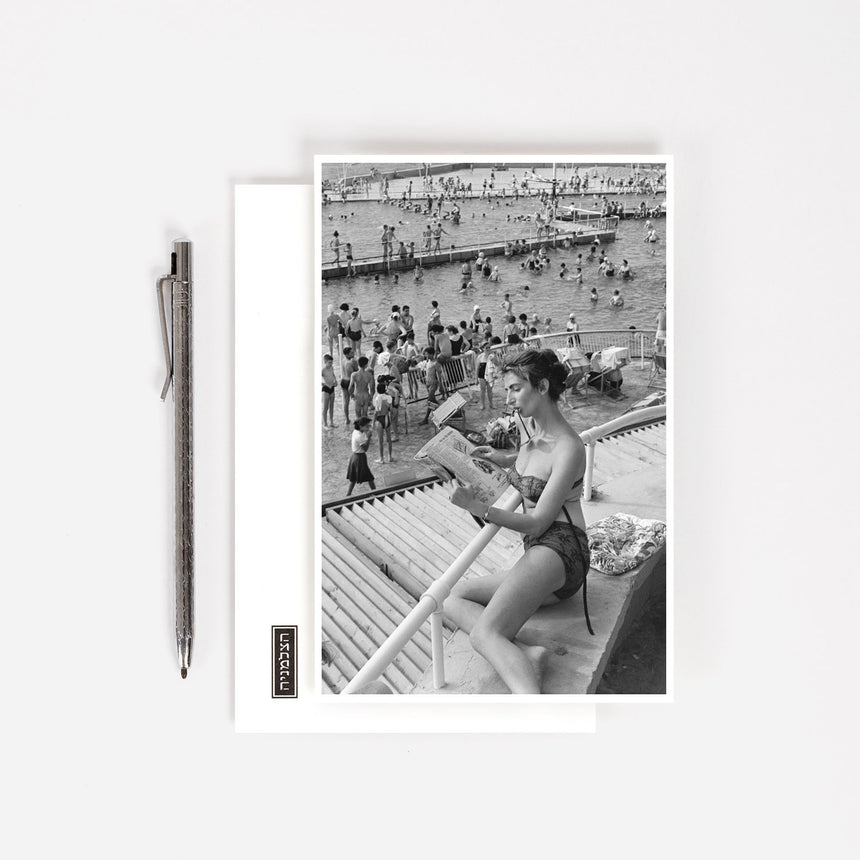 Postcard: Model in Gordon Swimming Pool, 1957