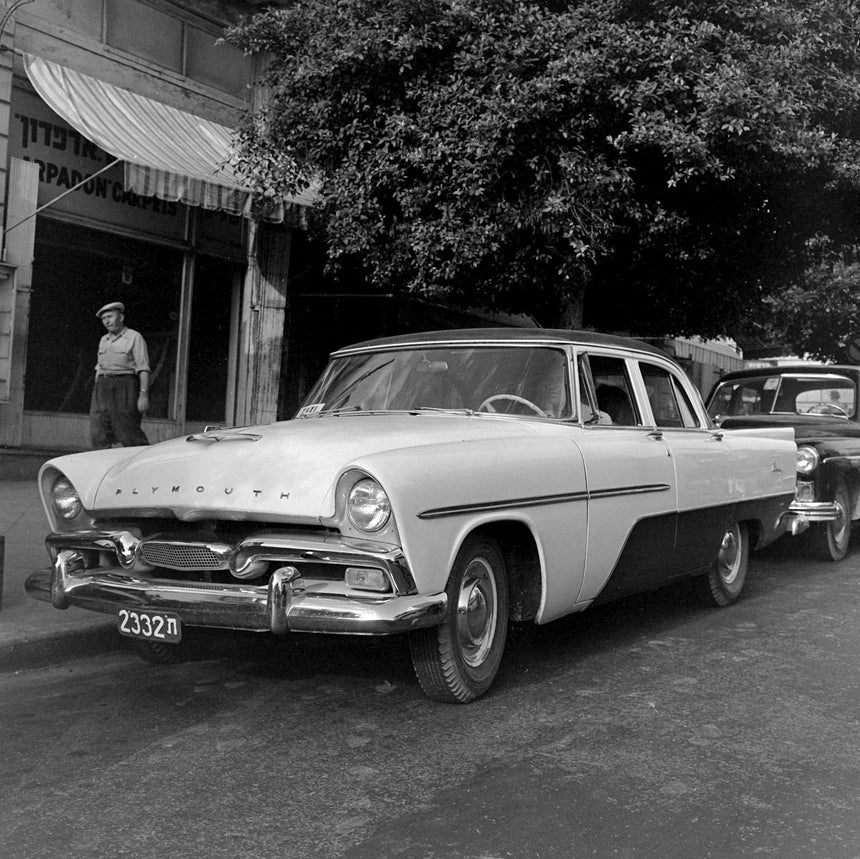 White plymouth Car