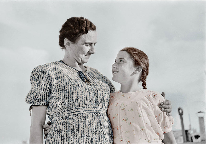 Mother & Daughter Portrait -  Colorized