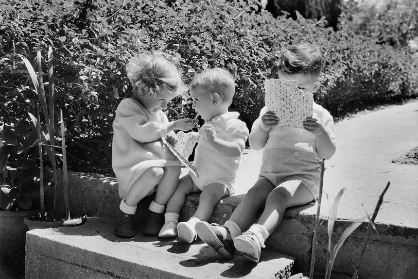 Children Eating Matza