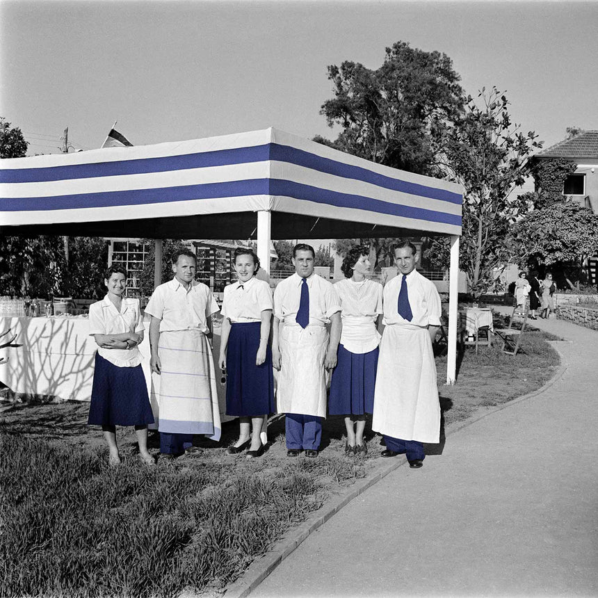 Waiters at Reception at Ben Gurion's House - color