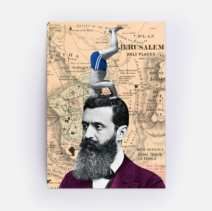 Ben Gurion and Herzl Poster