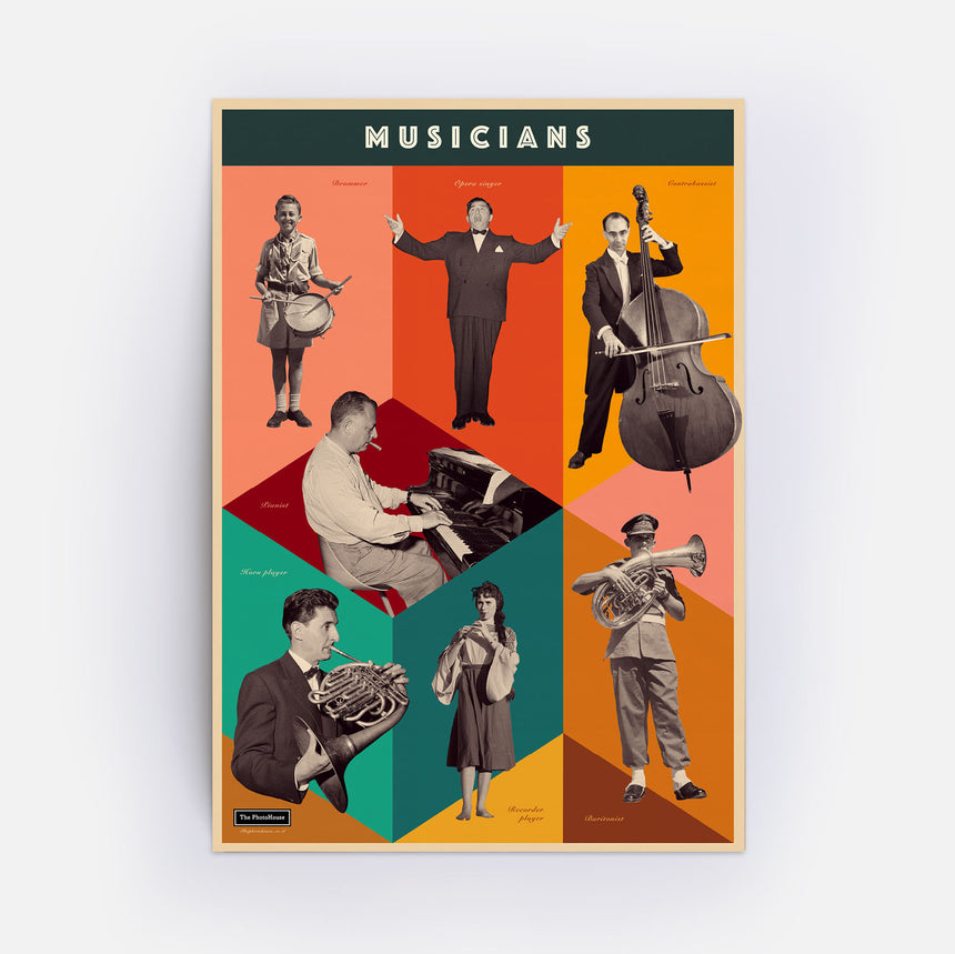 Musicians Collage Poster